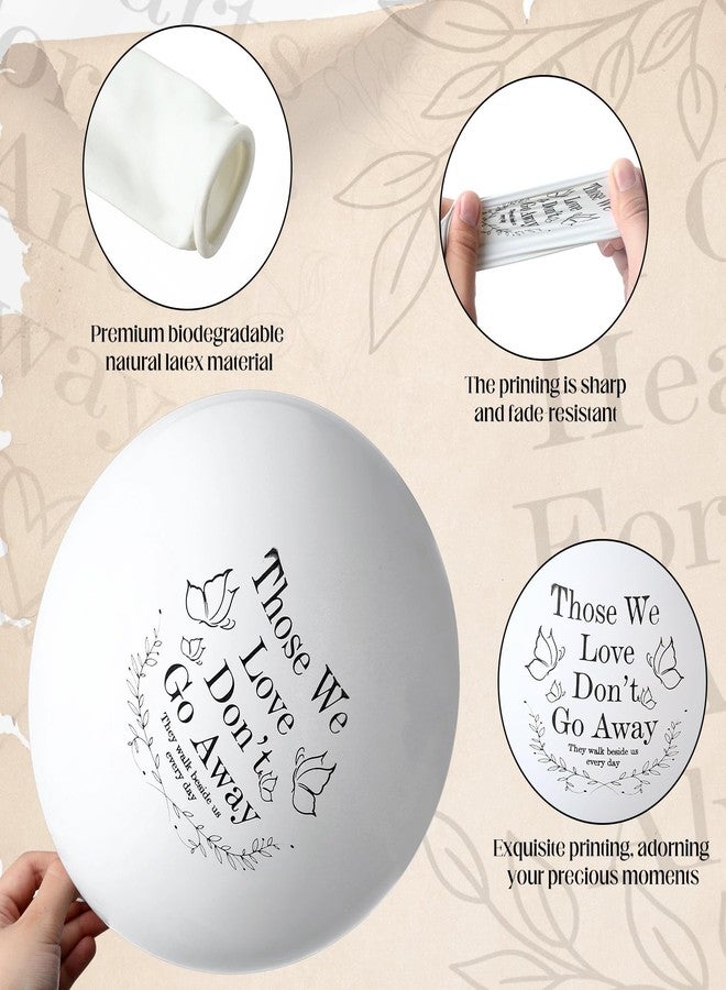 Vertintong 60 Pcs Memorial Balloons White Funeral Remembrance Release Balloons in Sky for Memorial Day Services Condolence, Funeral, Anniversary,12 Inch - Image 3